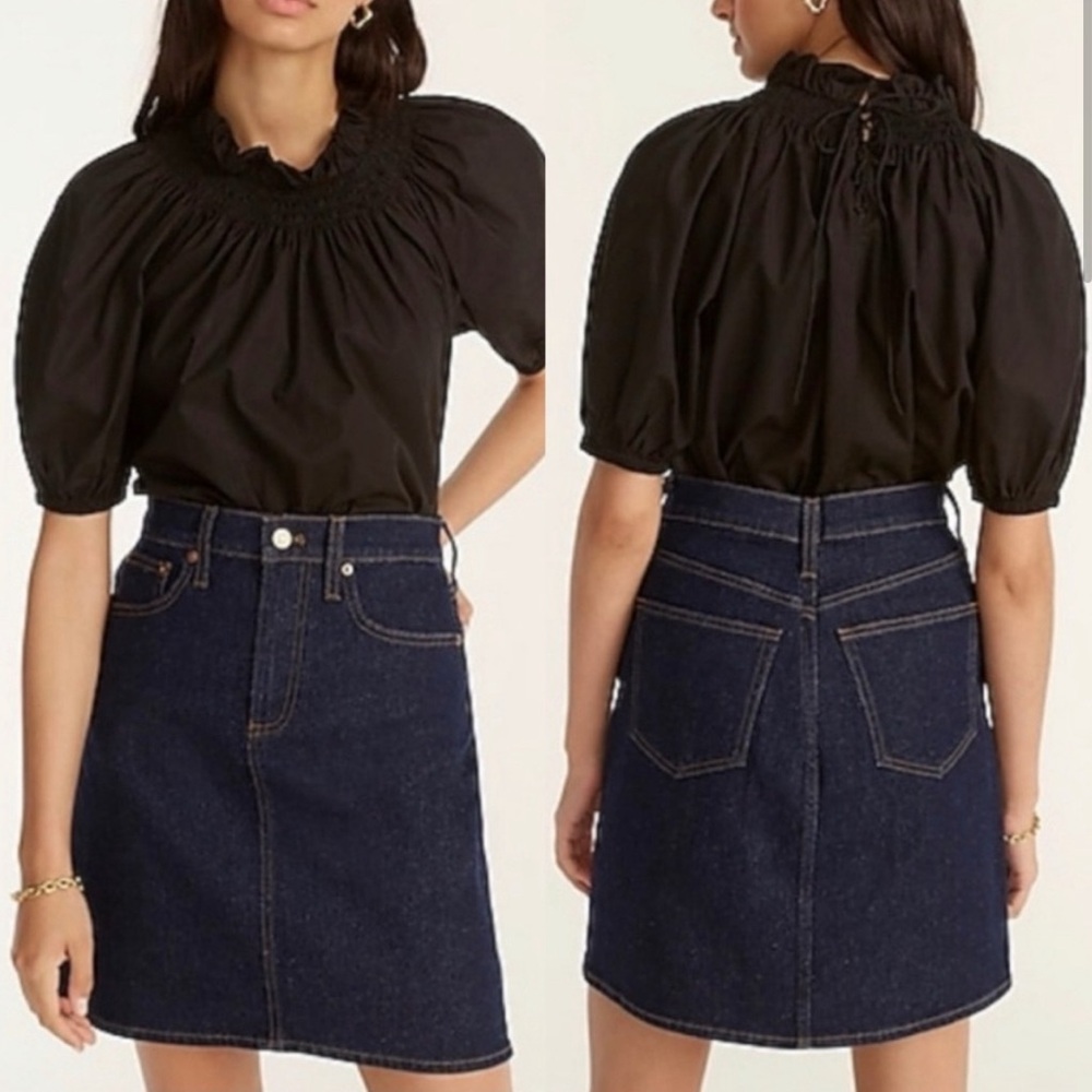 J.Crew Classic Denim Mini Skirt in Indigo Rinse